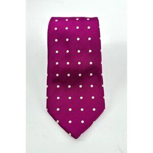 RALPH LAUREN COLLECTION PURPLE LABEL tie necktie polka dot 100% silk designer OS